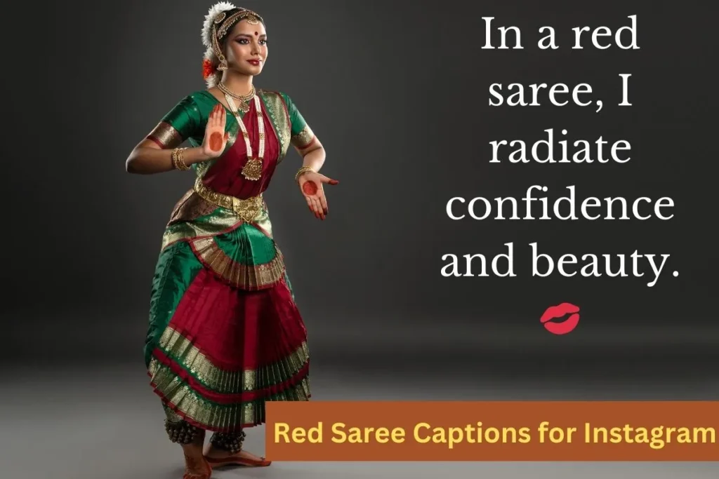 Red Saree Captions for Instagram