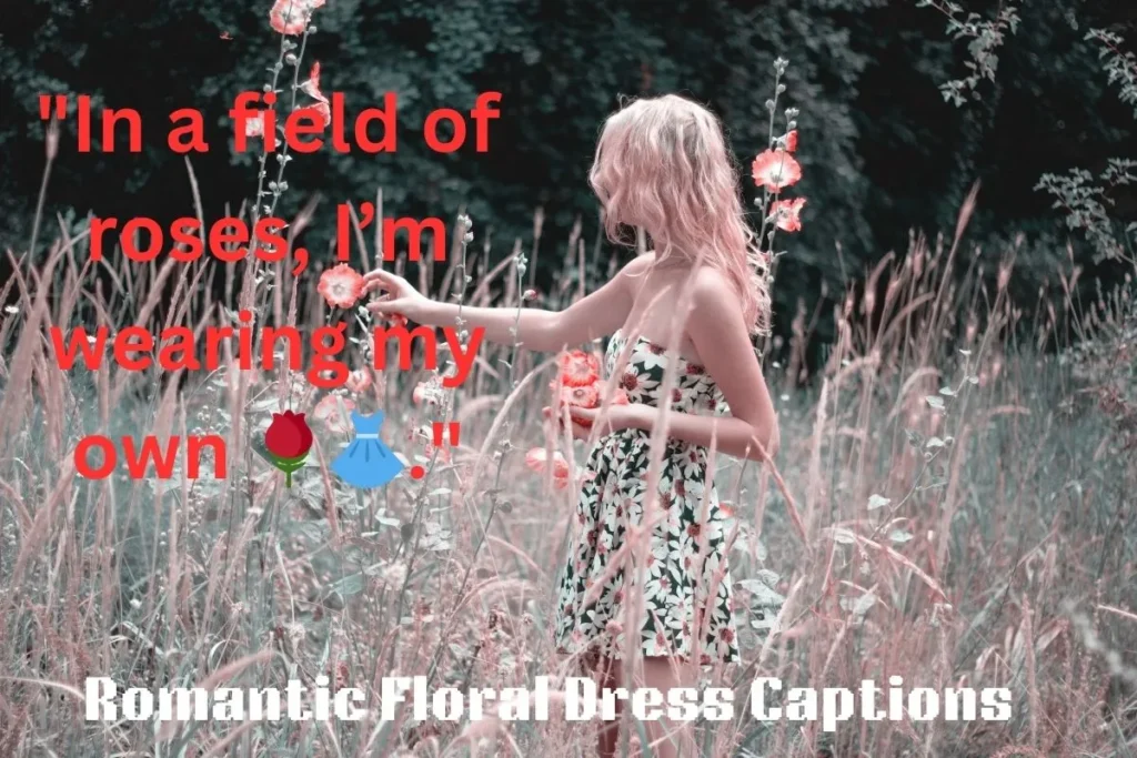 Romantic Floral Dress Captions