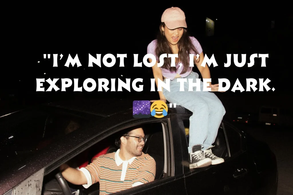 Funny Night Driving Captions