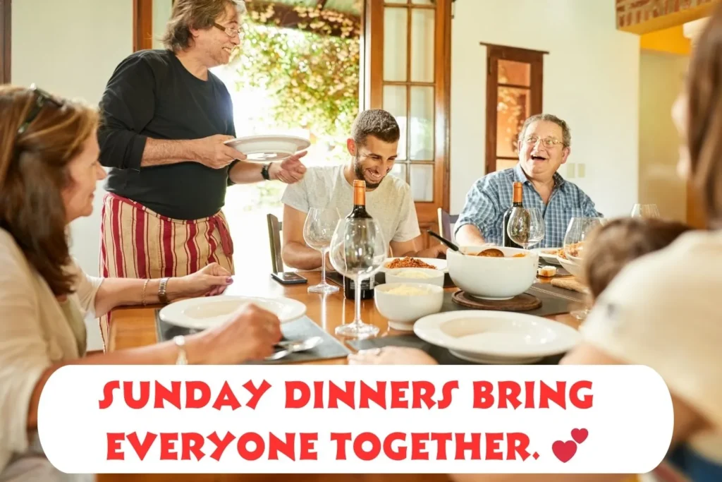 Romantic Sunday Dinner Captions