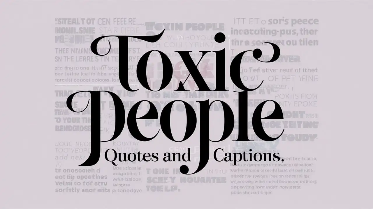 Toxic People Quotes and Captions