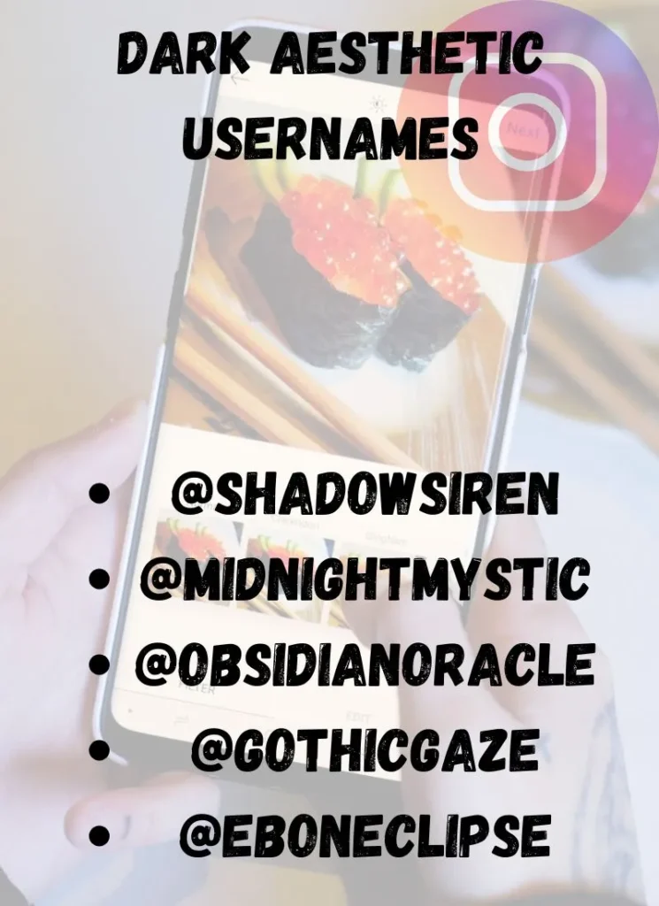 Dark Aesthetic Usernames