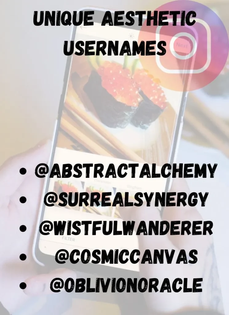 Unique Aesthetic Usernames