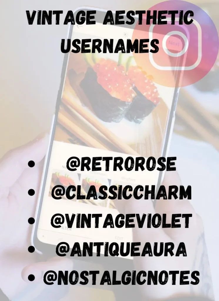 Vintage Aesthetic Usernames